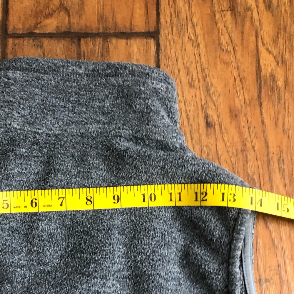 Patagonia Synchilla Charcoal Fleece Zip Up Vest Gorpcore Cabincore Base Layer - Picture 7 of 8